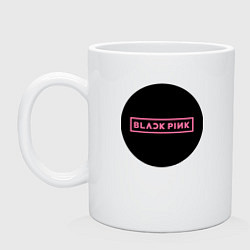Кружка керамическая Blackpink logotype - group of South Korea, цвет: белый