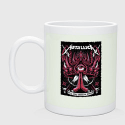 Кружка керамическая Metallica - royal arena Denmark, цвет: фосфор