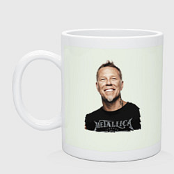 Кружка керамическая James Alan Hetfield - Metallica leader, цвет: фосфор