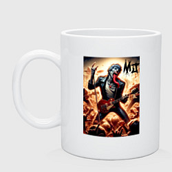 Кружка керамическая Mick Jagger - Rolling Stones, цвет: белый