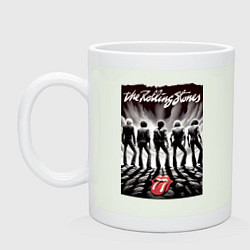 Кружка керамическая Молодые Роллинги со спины - восход солнца, цвет: фосфор