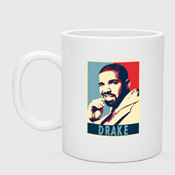 Кружка керамическая Drake obey, цвет: белый