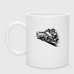 Кружка керамическая Volvo викинг, цвет: белый