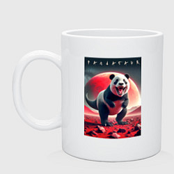 Кружка керамическая Пандазавр - мем, цвет: белый