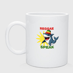 Кружка керамическая Акула растаман, цвет: белый