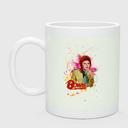 Кружка керамическая David Bowie Art, цвет: фосфор