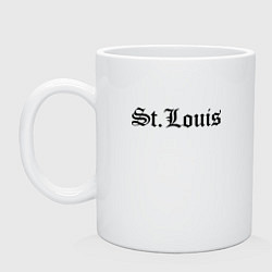 Кружка керамическая St Louis Missouri - USA, цвет: белый