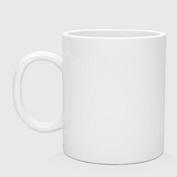 Кружка керамическая Зайцы - минимализм, разноцветные, цвет: белый