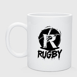 Кружка Регби черной краской