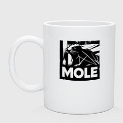 Кружка керамическая Крот в стиле граффити, цвет: белый