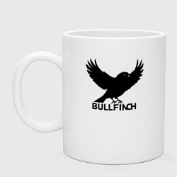 Кружка керамическая Крылатый снегирь, цвет: белый