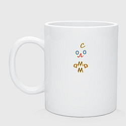 Кружка керамическая Соло мама, цвет: белый