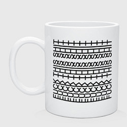 Кружка керамическая Fuck this shit pattern, цвет: белый