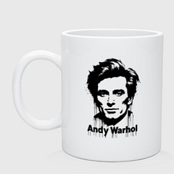 Кружка керамическая Молодой Энди Уорхол, цвет: белый