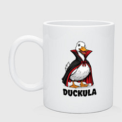 Кружка керамическая Граф Дакула, цвет: белый