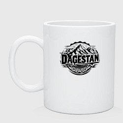 Кружка керамическая Горный Дагестан, цвет: белый