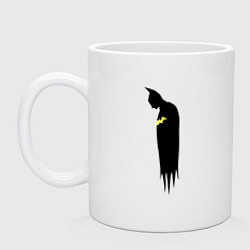 Кружка керамическая Batman ghost, цвет: белый