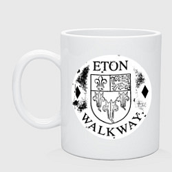 Кружка керамическая Путешествия Итон, цвет: белый