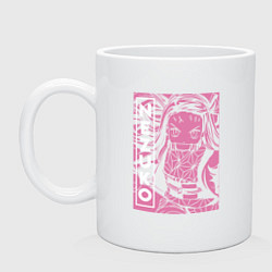 Кружка керамическая Клинок рассекающий демонов Nezuko бой, цвет: белый