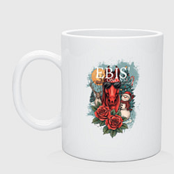 Кружка керамическая Красный конь новогодний с сарказмом, цвет: белый