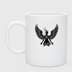 Кружка керамическая Зимний ангел, цвет: белый