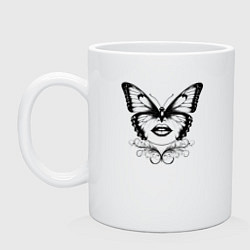 Кружка керамическая Изящная трансформация, цвет: белый