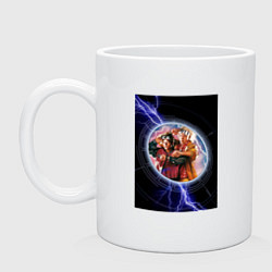 Кружка керамическая Марти и Док, цвет: белый