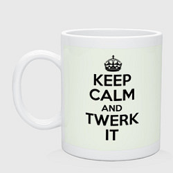 Кружка керамическая Keep Calm & Twerk it, цвет: фосфор