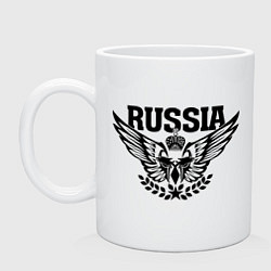 Кружка керамическая Russia: Empire Eagle, цвет: белый