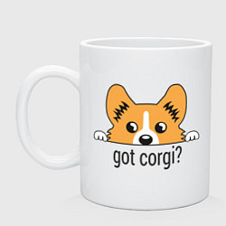 Кружка керамическая Got Corgi, цвет: белый