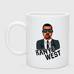 Кружка керамическая Kanye West, цвет: белый