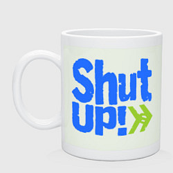 Кружка керамическая Shut up!, цвет: фосфор