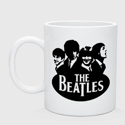 Кружка керамическая The Beatles Band, цвет: белый