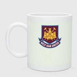 Кружка керамическая West Ham United FC, цвет: фосфор