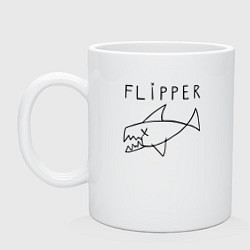 Кружка керамическая Flipper, цвет: белый