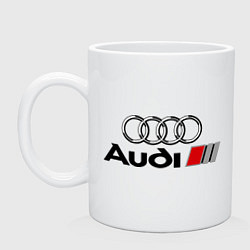 Кружка керамическая Audi, цвет: белый
