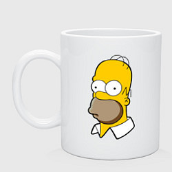 Кружка керамическая Sad Homer, цвет: белый