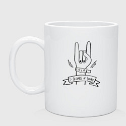 Кружка керамическая 5 Seconds of Summer, цвет: белый