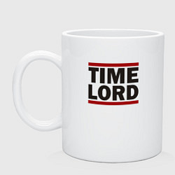 Кружка керамическая Time Lord, цвет: белый