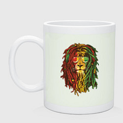 Кружка керамическая Rasta Lion, цвет: фосфор