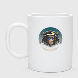 Кружка керамическая Космонавт 6.6, цвет: белый