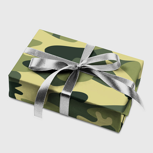 Бумага для упаковки Камуфляж: зеленый/хаки / 3D-принт – фото 2