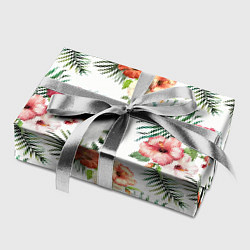 Бумага для упаковки Цветы и бабочки 1, цвет: 3D-принт — фото 2