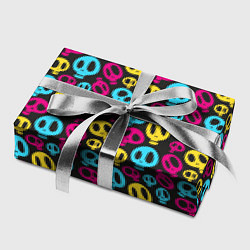 Бумага для упаковки Цветные черепушки, цвет: 3D-принт — фото 2