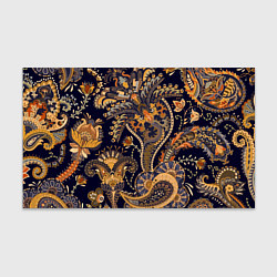 Бумага для упаковки Орнамент пейсли - золотой, цвет: 3D-принт