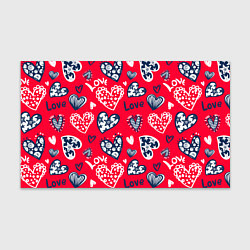 Бумага для упаковки Сердечки - паттерн, цвет: 3D-принт