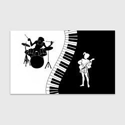 Бумага для упаковки Черно Белое пианино, цвет: 3D-принт