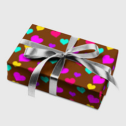 Бумага для упаковки Сердечки разноцветные, цвет: 3D-принт — фото 2