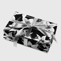 Бумага для упаковки Лилии черно-белые, цвет: 3D-принт — фото 2