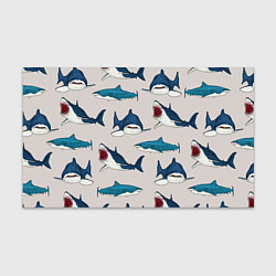 Бумага для упаковки Кровожадные акулы паттерн, цвет: 3D-принт